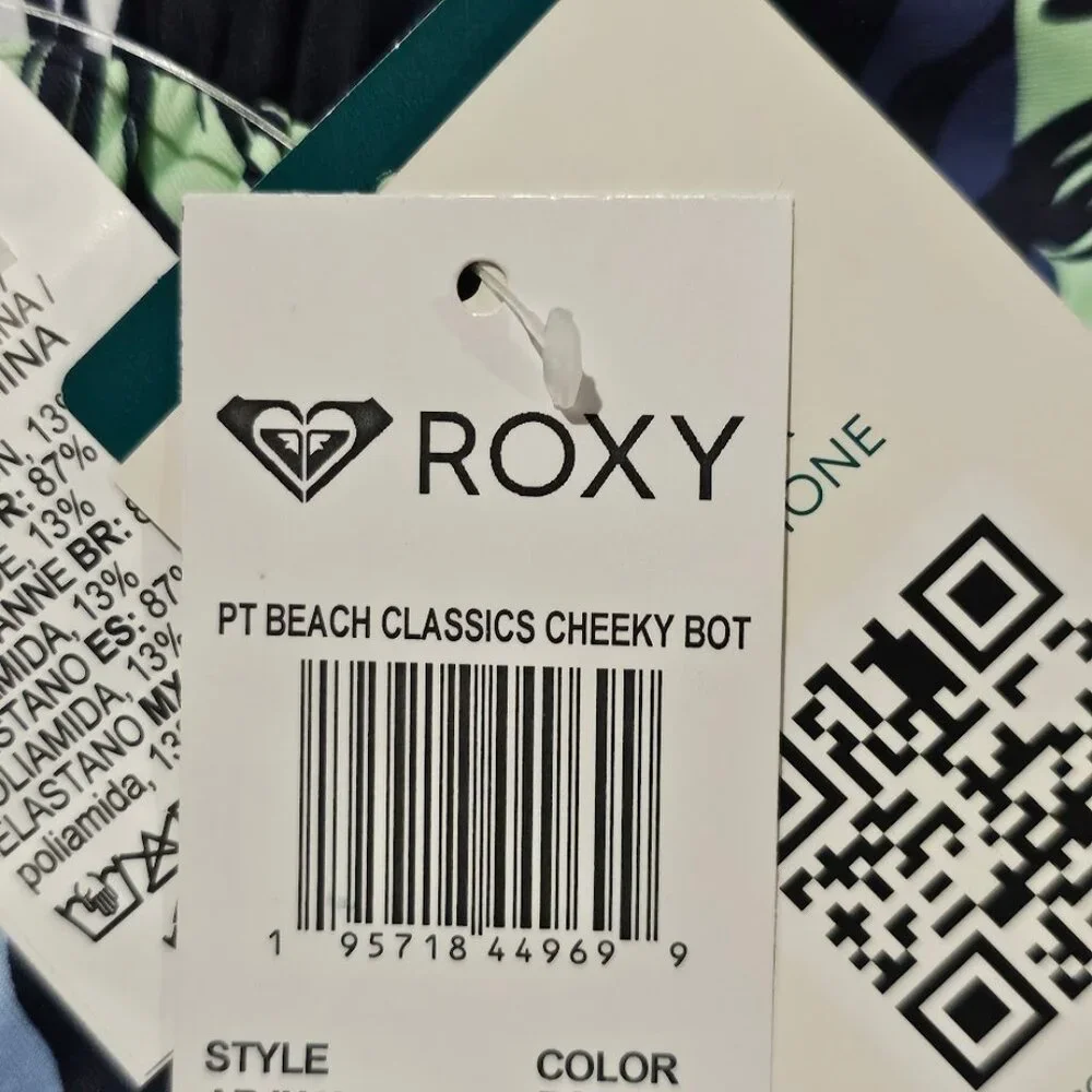 Roxy Juniors Blue Beach Classics Cheeky Bottoms - Picture 7 of 11